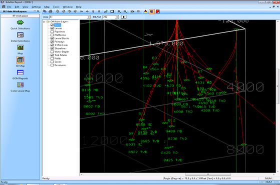 INTELLEX® REPORT 3D Block Display with Directional Surveys